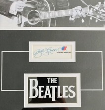 George Harrison Beatles Signed 16x20 Photo Custom Framed Full JSA-COA!