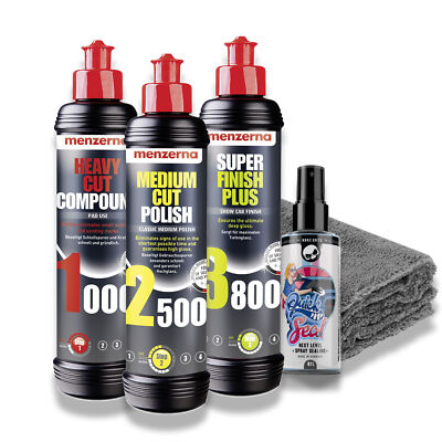 Menzerna Autopolitur Heavy Cut Compound 0,25 L 1000 + 2500 + 3800 + Nuke Guys