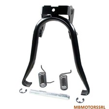 CAVALLETTO CENTRALE PIAGGIO CIAO 50 1978-2004 COMPLETO con MOLLE PERNO 14mm NERO