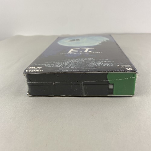 E.T. The Extra-Terrestrial VHS 1988, MCA Factory Sealed Green Flap VHS - Picture 5 of 6