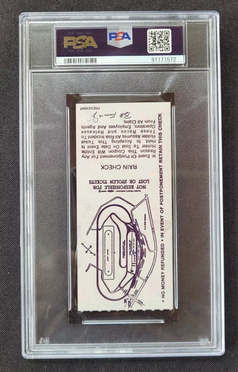 1984 NASCAR Daytona Firecracker 400 Program/Ticket (PSA), Richard