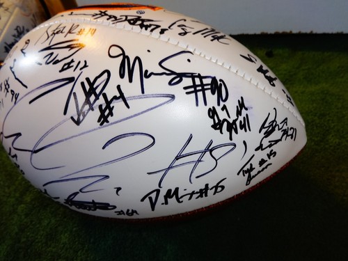 2015 AUBURN TIGERS TEAM LOGOTIPO FIRMADO FÚTBOL CON CERTIFICADO DE AUTENTICIDAD - Imagen 6 de 12
