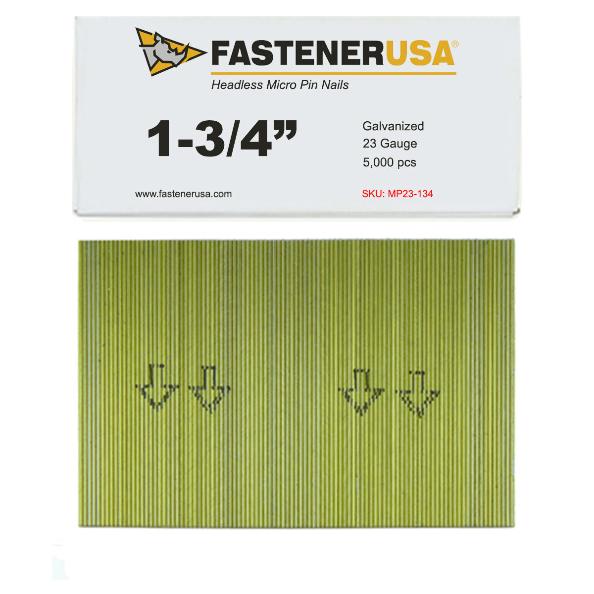1-3/4" MICRO PIN NAILS 23GA GALV 5,000ct | MP23-134