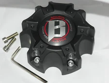 BALLISTIC WX04FB WX04-135/139.7-6H LG0805-10 WHEEL RIM BLACK CENTER CAP 6 LUG 