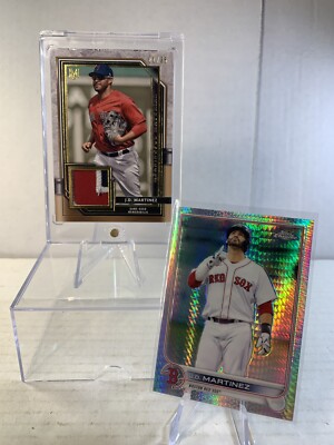 JD Martinez 2021 Topps Meaningful Materials 1/25 Bookend 3-color Patch Game Used