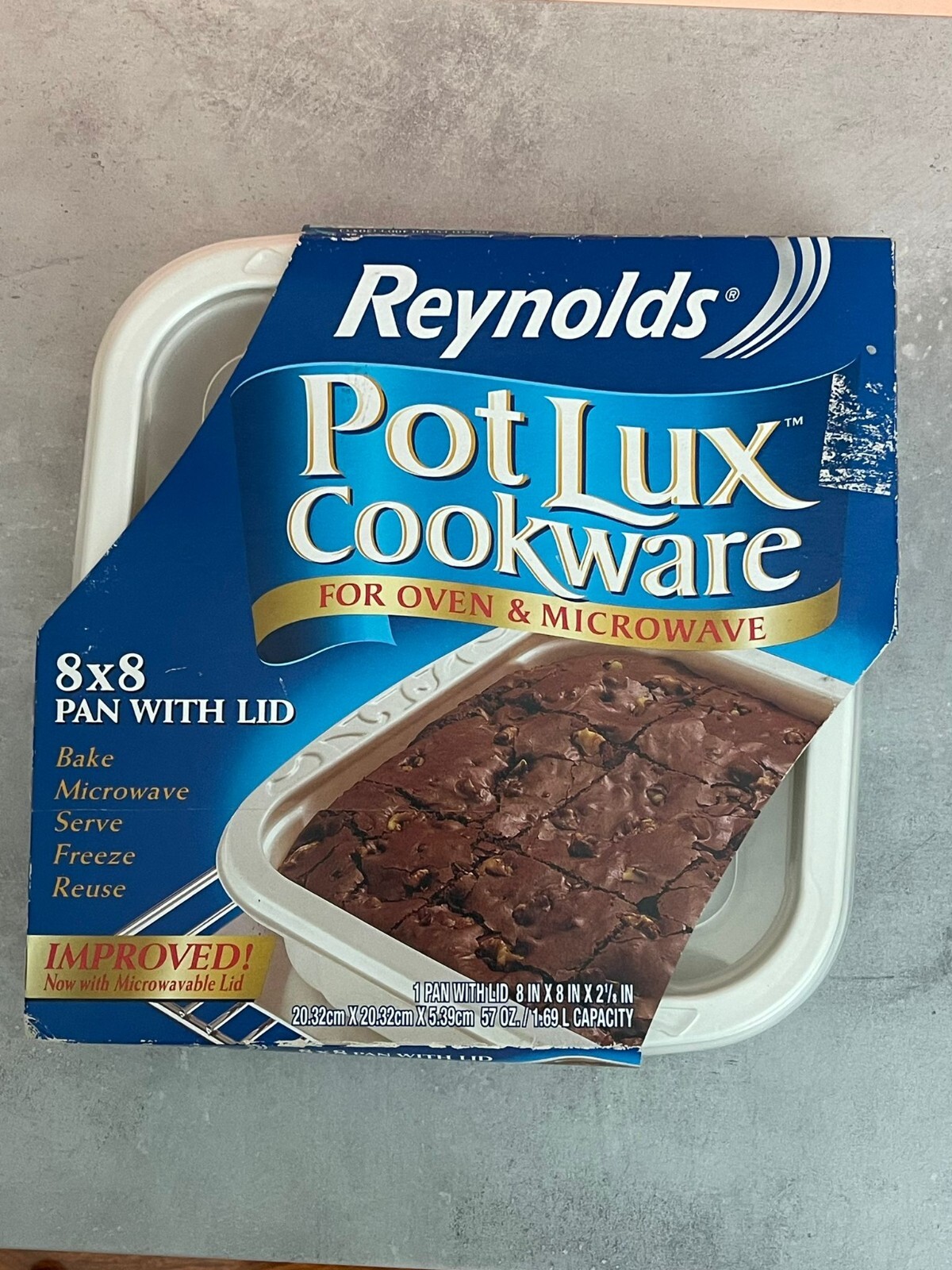Discontinued Reynolds PotLux Cookware for Oven Microwave 8 X 8 Pan with Lid New eBay
