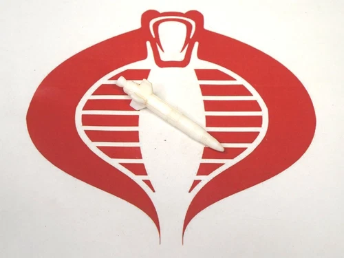 GI Joe Weapon Fast Draw Missile White 1987 Original Figure Accessory