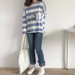 korean striped long sleeve