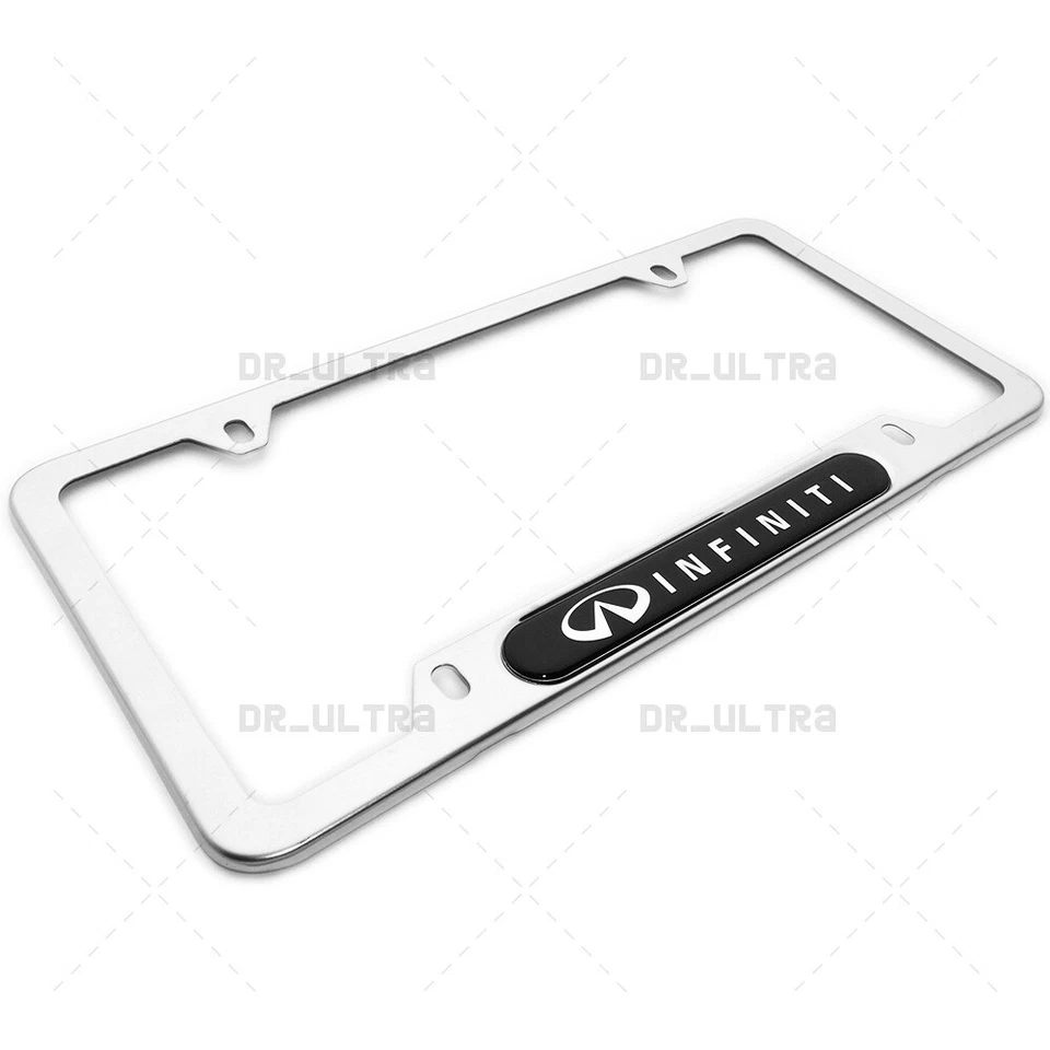 Infiniti IPL Sport License Frame Plate Custom Cover Stainless Steel Chrome - Image 3 of 4