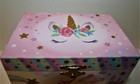 MUSICAL Jewelry BOX w/2 Drawers by JEWELKEEPER w/UNICORN Glitter Rainbow & Star  — photo 5