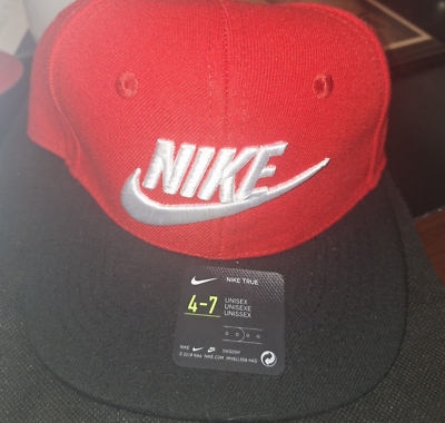 NIKE TRUE 4-7 UNISEX ADJUSTABLE RED AND BLACK CAP! e9538DXX NIKE TRUE 4-7 UNISEX ADJUSTABLE RED AND BLACK CAP! e9538DXX