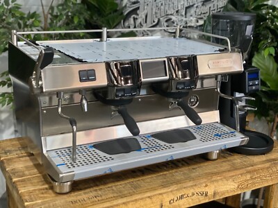 RANCILIO RS1 2 GROUP NEW STAINLESS COFFEE MACHINE & RANCILIO KYRO 65 OD ESPRESSO