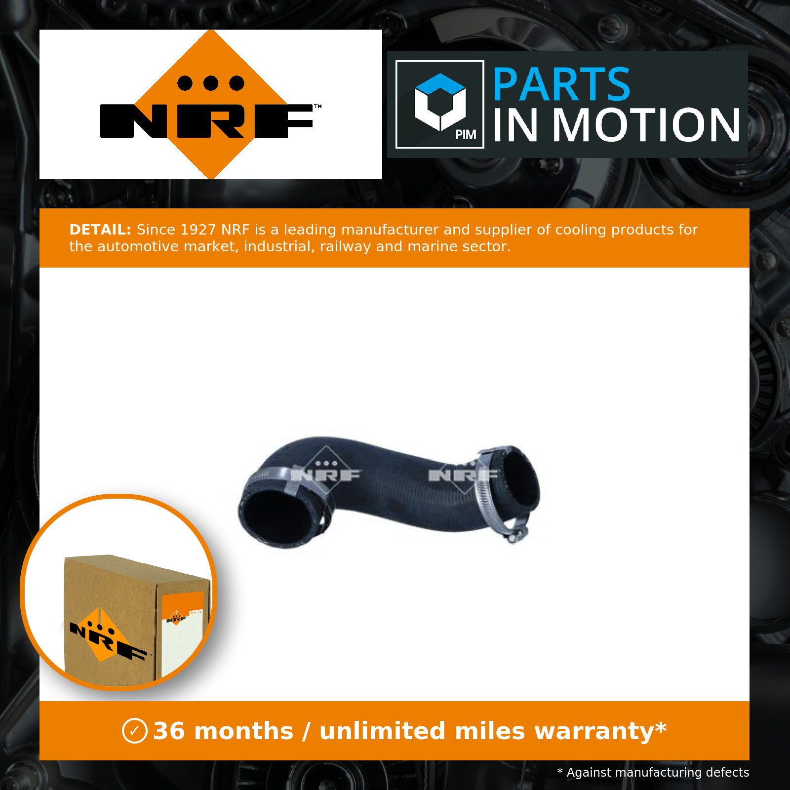 Turbo Hose 166237 NRF Charger 5050743 5205882 7T166K683BE 7T169F796BG Quality