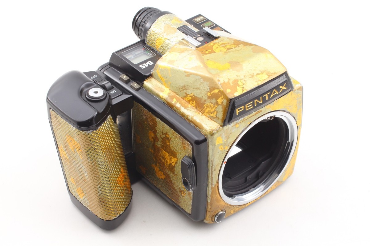 フィルムカメラ PENTAX 645 smc 1:2.8 75mm GOLD [N MINT] PENTAX 645 Film Camera A smc 75mm Lens 120 Repainted