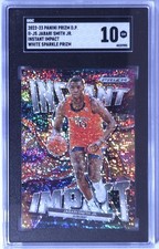 2022 Panini Prizm Jabari Smith Jr. Instant Impact White Sparkle Prizm RC SGC 10