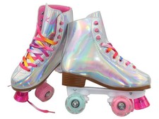 LIKU GIRL  WOMAN 5-6 US 37-38 EUR 58MM WHEELS LACE-UP QUAD ROLLER SKATES SHINY