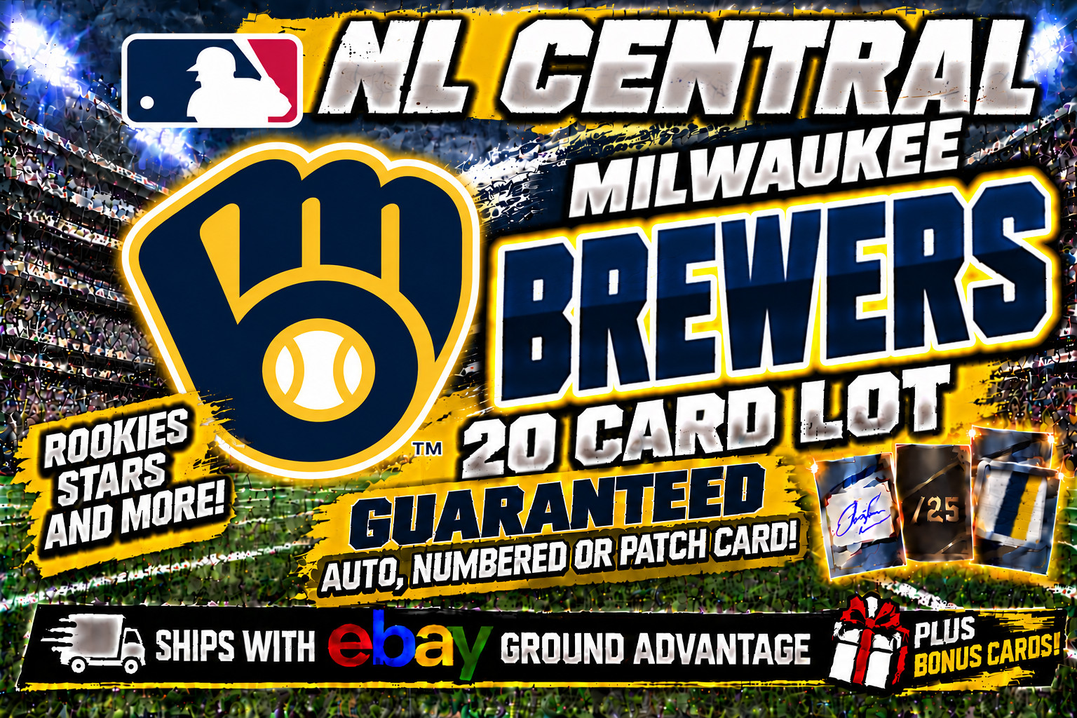 Milwaukee Brewers 20 Card Baseball Lot GUARANTEED HIT Auto # Patch Rookies Stars
