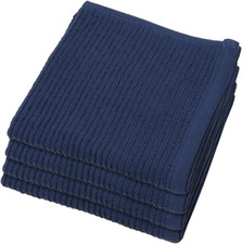 Ripple Kitchen Dishcloth, Set of 4, Indigo Blue