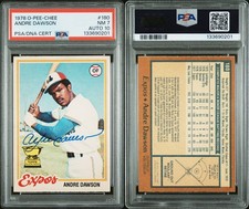 1978 O-PEE-CHEE ALL-STAR ROOKIE #180 ANDRE DAWSON EXPOS HOF PSA 7 AUTO 10