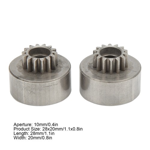 2Pcs RC Clutch Bell Gear 14T Clutch Gear Steel Replacement Part For HSP 9476 ZZ - Picture 12 of 12