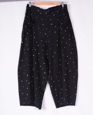 Lagenlook, Wide Leg, Plus Size, Bella Blue Barrel Trousers, Black  L/XL - B38