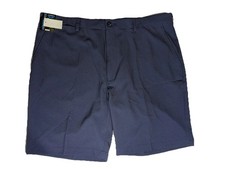 NEW Size 42 Mens Roundtree  Yorke Performance Chino Shorts Flat 9"I Peacoat