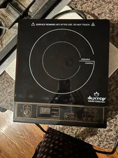 Portable Induction Cooktop counter  Burner, 1800W black and gold