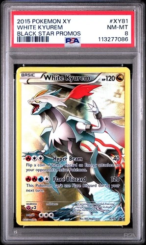 2015 POKEMON BLACK STAR PROMO WHITE KYUREM #XY81 PSA 8 NM #113277086