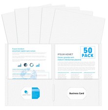 Two Pocket Folders, 50 Pack 2 Pocket Folders, Letter Size Paper File Folder f...