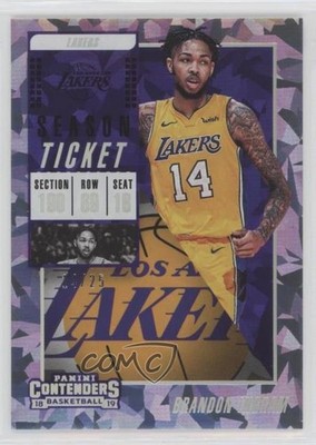 2018-19 Panini Contenders Season Cracked Ice Ticket 14/25 Brandon Ingram #40 7bo