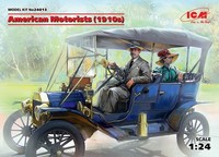 Icm 24013 - 1:24 American Motorists (1910S) (1 Male,1 Female Figures) - Neu