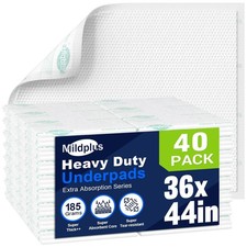 Heavy Duty Underpads 36x44 Super Sized Chucks Pads 185 Grams Disposable Bed P...