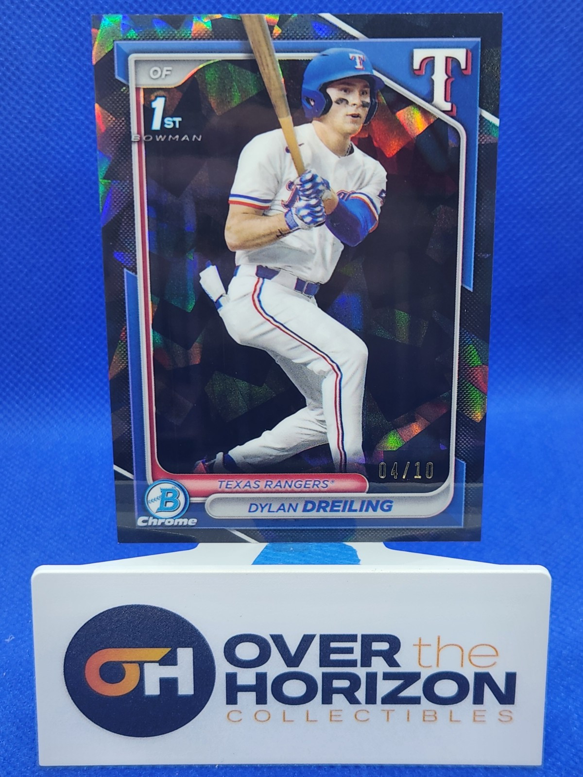2024 Bowman Draft Sapphire Dylan Dreiling Black /10 #BDC-42 Texas Rangers 1st