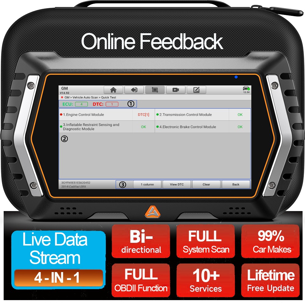 ANCEL V3 PRO OBD2 Scanner Full System Bi-directional Scan Tool Diagnostic Tool