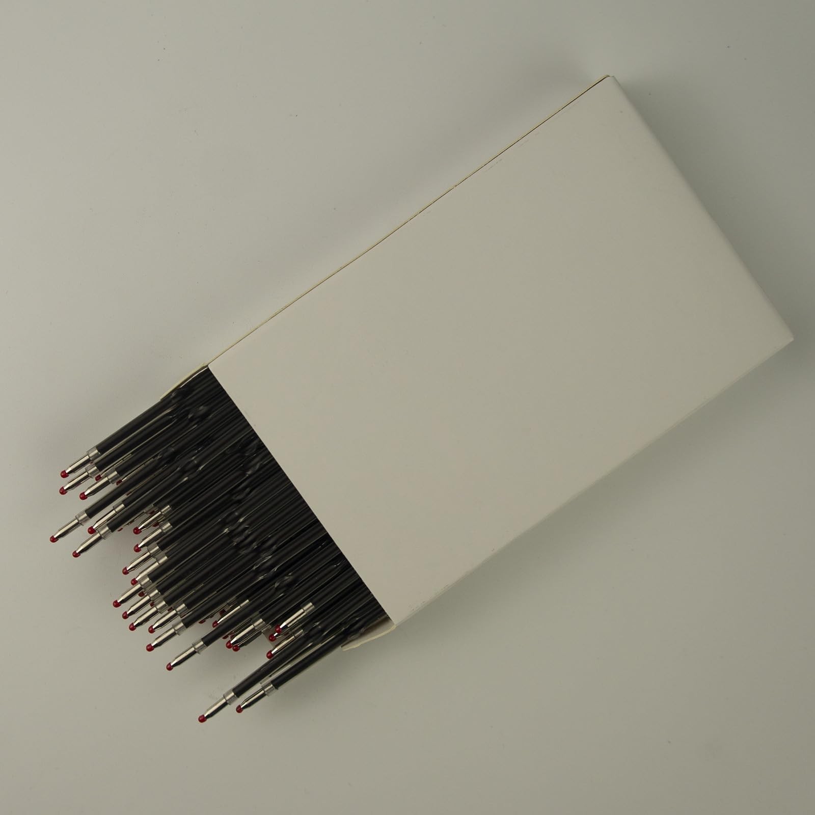 Ballpoint Pen Refills, Retractable, Length107 mm, 1.0 mm Medium Point, 100 Pack