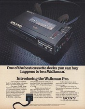1982 Sony Walkman: Best Cassette Decks Vintage Print Ad