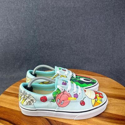Vans Custom Culture Hoya Fruit Graphic Sneakers Light Blue Womens 7 Low Top