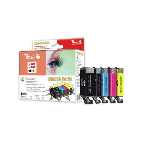 Peach Peach Patrone Canon PGI-525/CLI-526 Multipack Bk,Pbk,M,C,Y Remanufactured-image