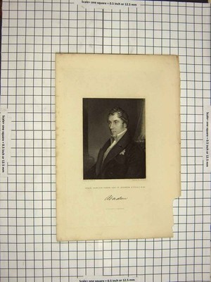 Alter antiker Druck um 1790-um 1900 Portrait George Hamilton - Gordon Aberdeen 18.