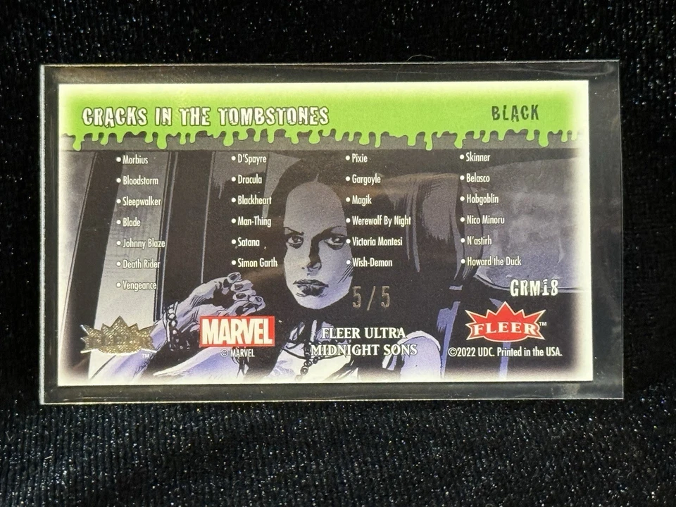 2023 Fleer Ultra Midnight Sons Black /5 Victoria Montesi #GRM18 OMEGA - Image 3 of 3