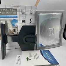 Large Fogless Shower Shaving Mirror LED Light Anti Fog Razor Shelf NEW TTP-LED01