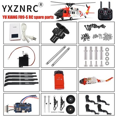 Batterie Hauptwelle Propeller Rotor Clip ESC Servo für YXZNRC F09-S Hubschrauber