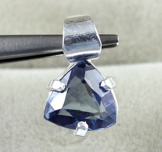3 Ct Certified Natural Color Changing Sapphire Trillion Gems Pendant No Tariffs