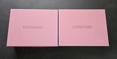 2x Lookfantastic Geschenk-/Aufbewahrungsbox mit rosa Seiden- & Schredderpapier - rosa/gold