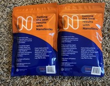 Lot of 2 Nanosocks 3D Compression White Size 2 Nano Weave Technology Circulation