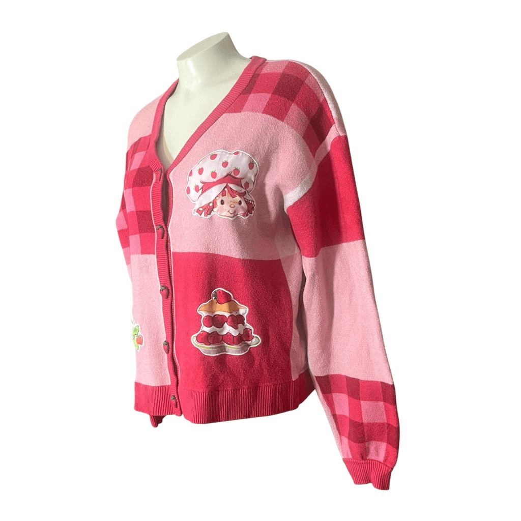 Strawberry Shortcake Button Down Patchwork Gingha… - image 2