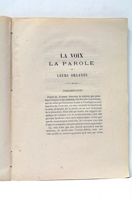 Dissertation organes de la phonation et leur fonctionnement Montpellier 1869 - Photo 1/4