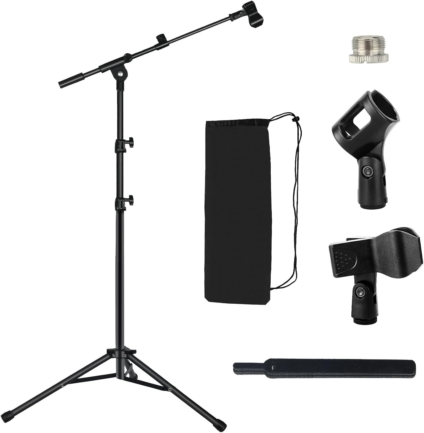 Tripod Mic Stand for Blue Yeti Shure SM58 with Carrying Bag & Adapter