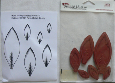 OPEN PETALS - PreCut Set - HCPC 3317 Heartfelt Creations Stamps SBox1