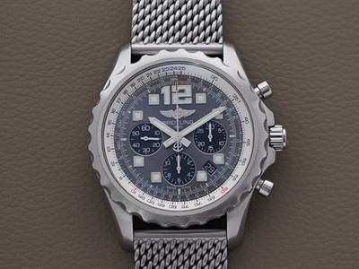 Breitling Chronospace A23360 Grey Dial Mesh Bracelet 47mm
